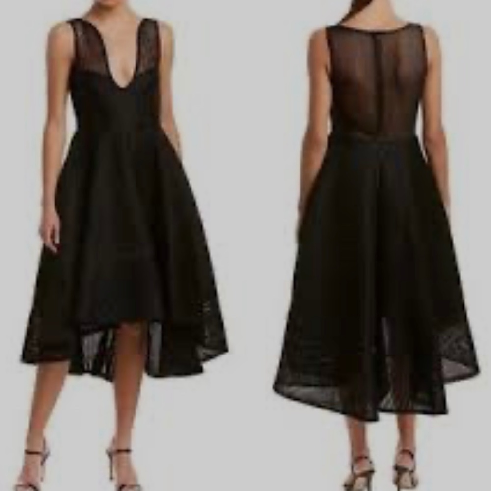 Issue New York Black Honeycomb High Low Dress - size Small
